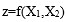 z=f(X1,X2)